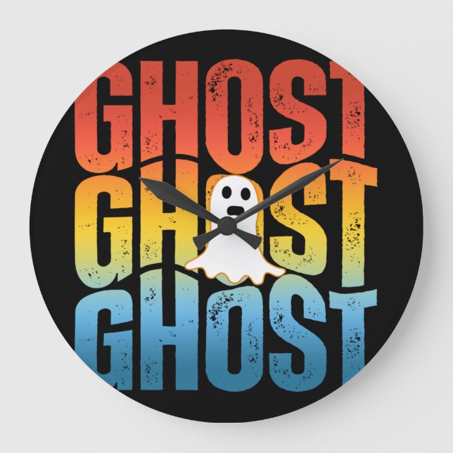 RELÓGIO GRANDE HALLOWEEN GHOST GHOST GHOST (Frente)
