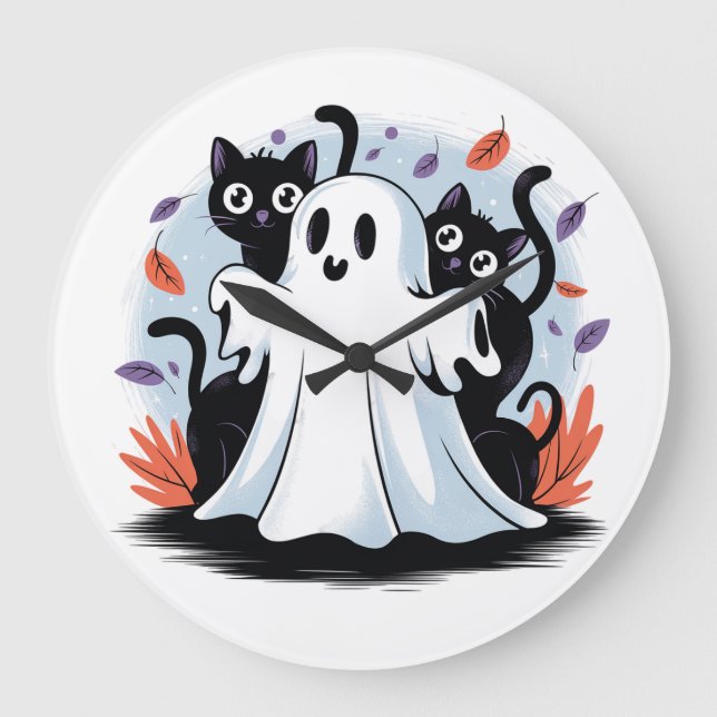 Relógio Grande Halloween Night Prowl (Frente)