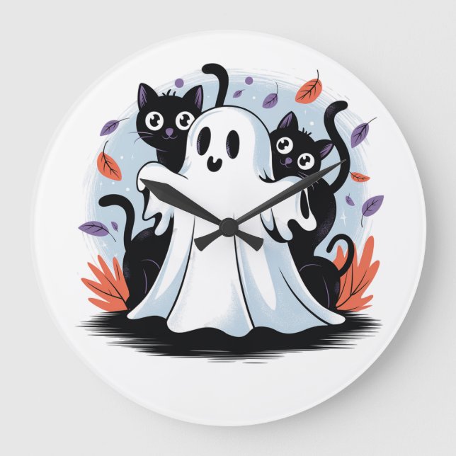 Relógio Grande Halloween Night Prowl (Frente)