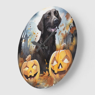 Relógio Grande Halloween Nova Escotia Com Pumpkins Assustado