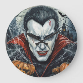 Relógio Grande Halloween, Vampiro Sedento, Campo de Abóboras