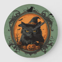 Halloween Vintage Black Cat Large