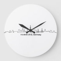 HAMBURG Elbe Alemanha City Skyline Silhouette