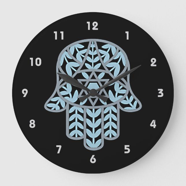 Relógio Grande Hamesh Hamsa Wall Clock (Frente)