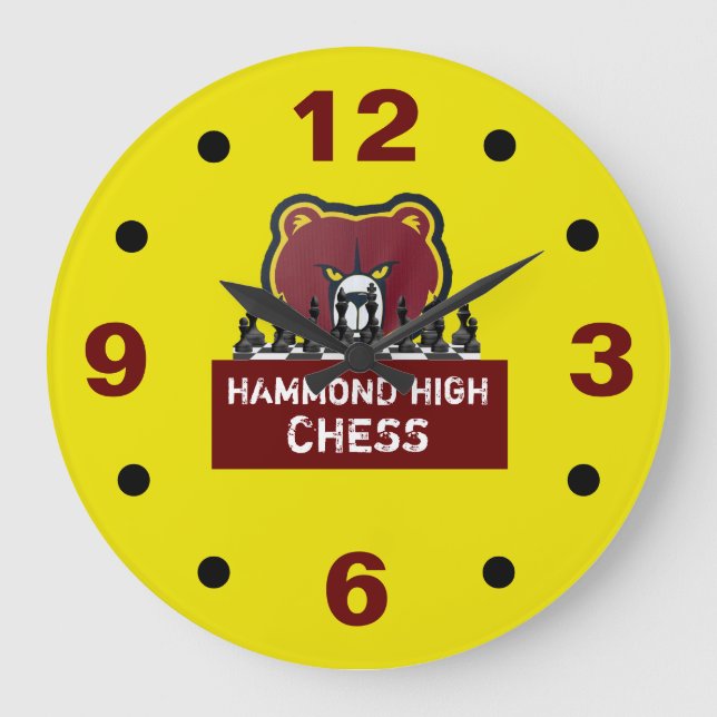 Relógio Grande HAMMOND HIGH CHESS Wall Clock (Frente)