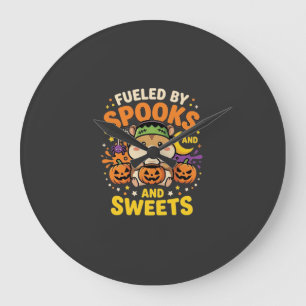 Relógio Grande Hamster de Halloween Alimentado por Espíritos e Do