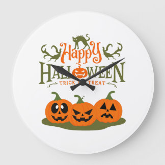 Relógio Grande Happy Halloween - Cool Halloween