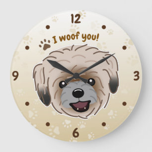 Relógio Grande Happy Shih Tzu Dog Lover I Wows