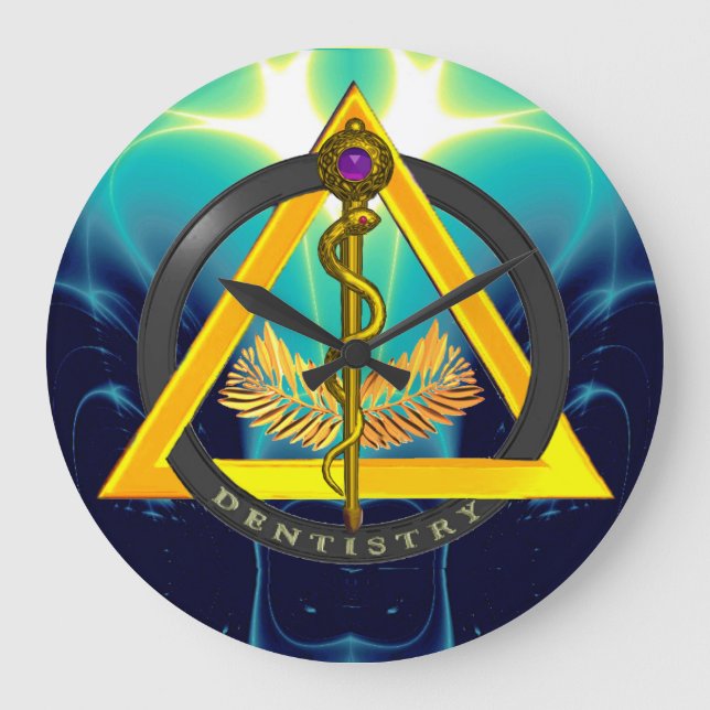 RELÓGIO GRANDE HASTE DO SÍMBOLO DA ODONTOLOGIA DO DENTISTA DE (Frente)