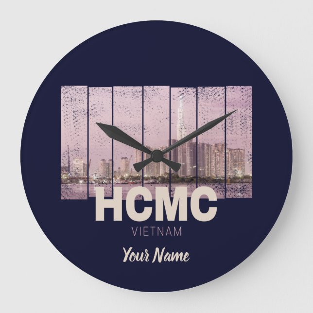 Relógio Grande HCMC Saigon (Ho-Chi-Minh-City) Skyline Vietnam (Frente)