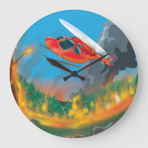 Relógio Grande Helicóptero de Resgate