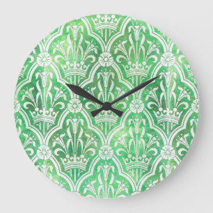 Relógio Grande Herádica Com Coroa E Flores