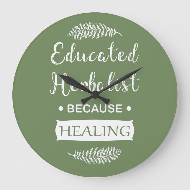 Relógio Grande Herbalista educado (Frente)