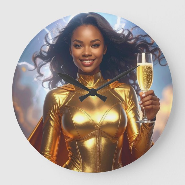 Relógio Grande Herói do Aniversário e Aniversário (Frente)