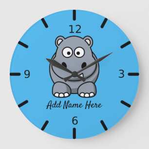 Relógio Grande Hippo Personalizado em Cubo