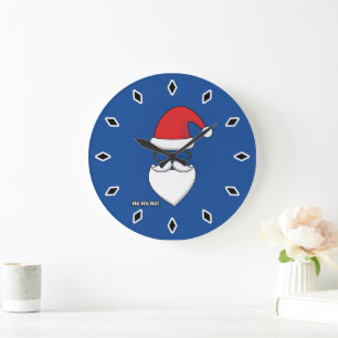 Relógio Grande Ho Ho Papai Noel
