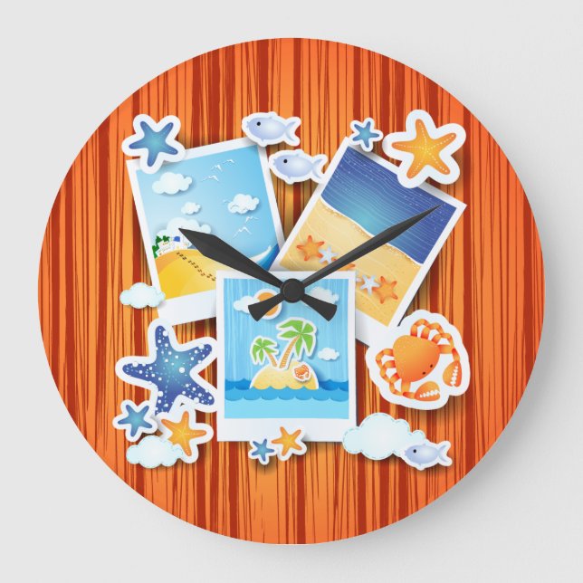 Relógio Grande Holiday memories, clock (Frente)