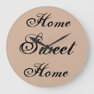 Relógio Grande ~Home Sweet Home~ WALLCLOCK, PERSONALIZE-O!