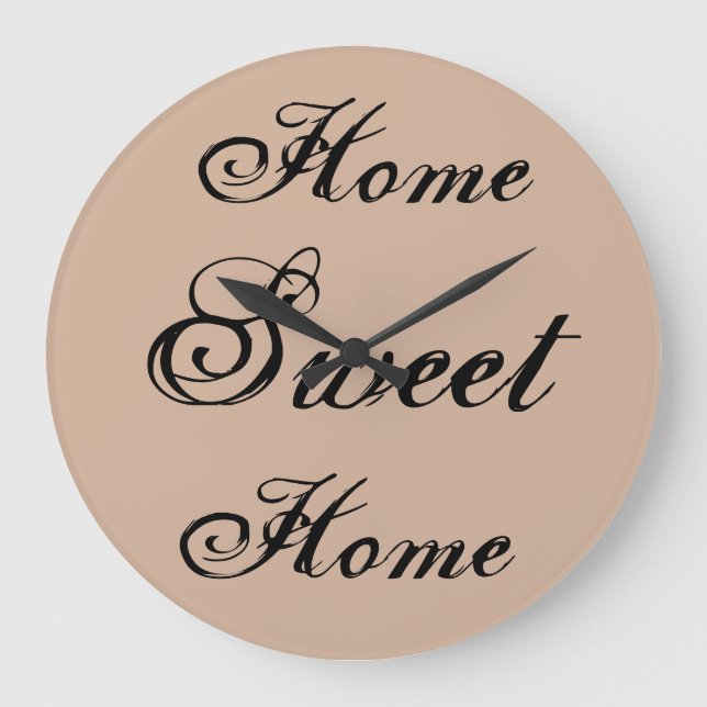 Relógio Grande ~Home Sweet Home~ WALLCLOCK, PERSONALIZE-O! (Frente)
