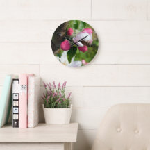 Honeybee & Apple Blossom | Fine Art Glass Clock