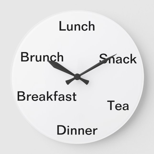 Relógio Grande Hora de comer (Frente)