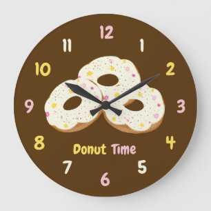 Relógio Grande Hora de Donut – Donuts Coloridos