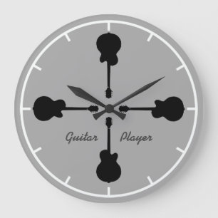 Relógio Grande hora do guitarrista tocar violão