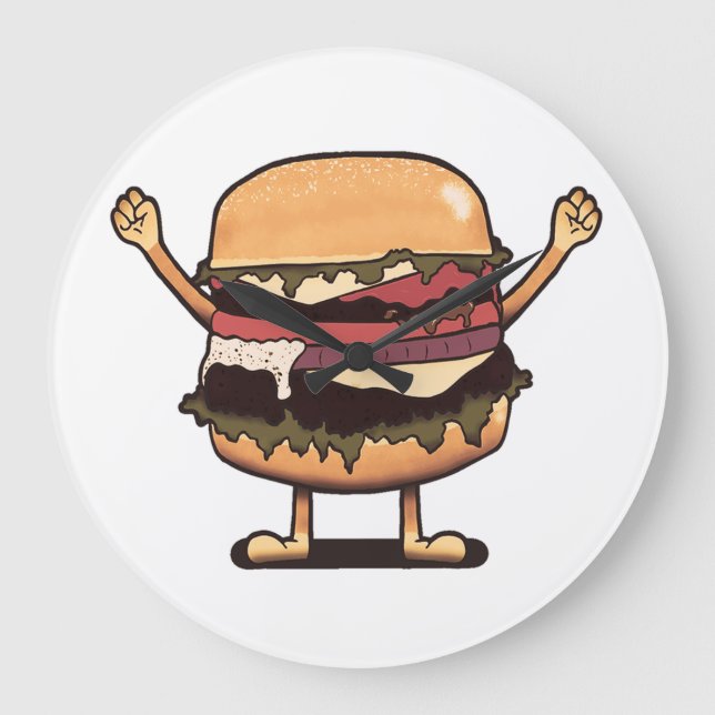 Relógio Grande Hora do hamburguer (Frente)