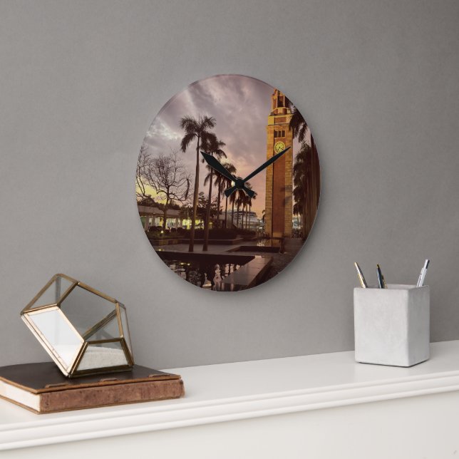 Relógio Grande Horário da Torre Sunset (Escritório)