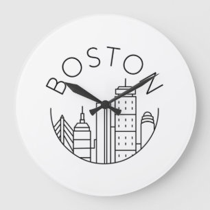 Relógio Grande Horizonte urbano da cidade de Boston, horizonte de