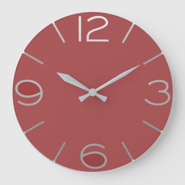 Relógio Grande Horloge rouge à gros chiffre (Frente)