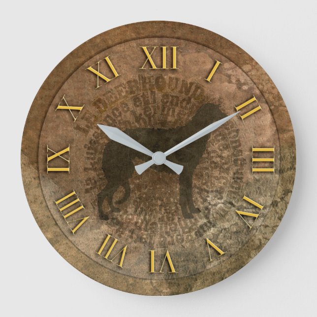 Relógio Grande Horloge scottish deerhound (Frente)