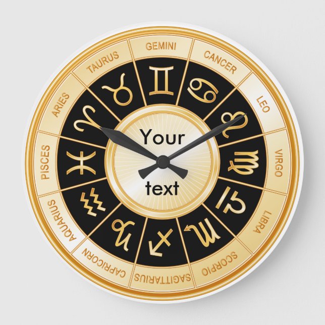 Relógio Grande Horoscópio Mandala (Frente)