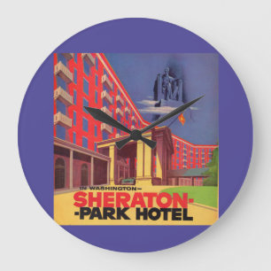 Relógio Grande Hotel Sheraton Park dos anos 50 - Washington, DC e