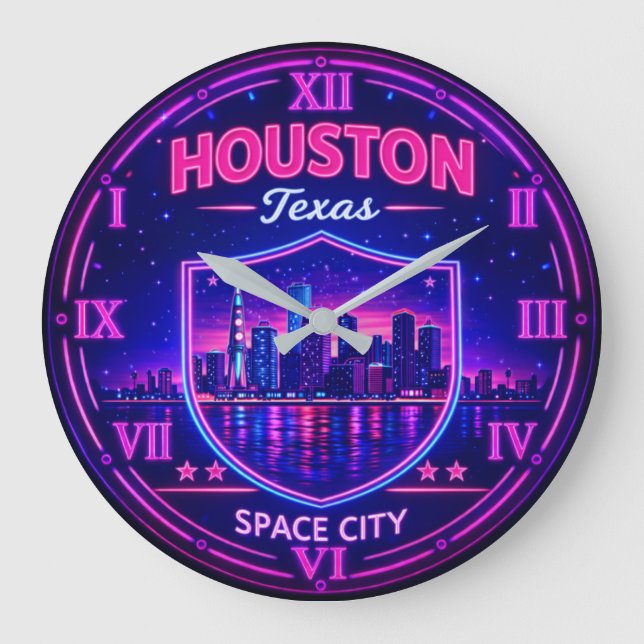 Relógio Grande Houston Texas Space City  (Frente)