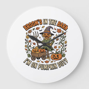 Relógio Grande Humor de Abóbora de Bruxa do Halloween