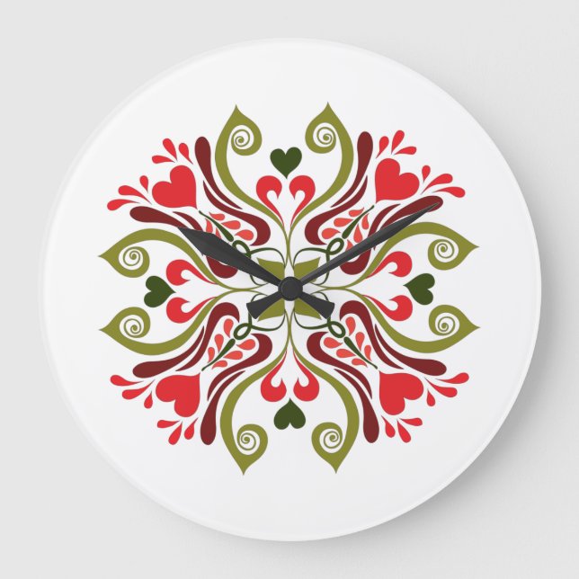 Relógio Grande Húngaro Tulip Floral Motif (Frente)