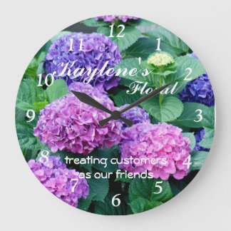 Relógio Grande Hydrangea 4511 Relógio- personalizar ou personaliz