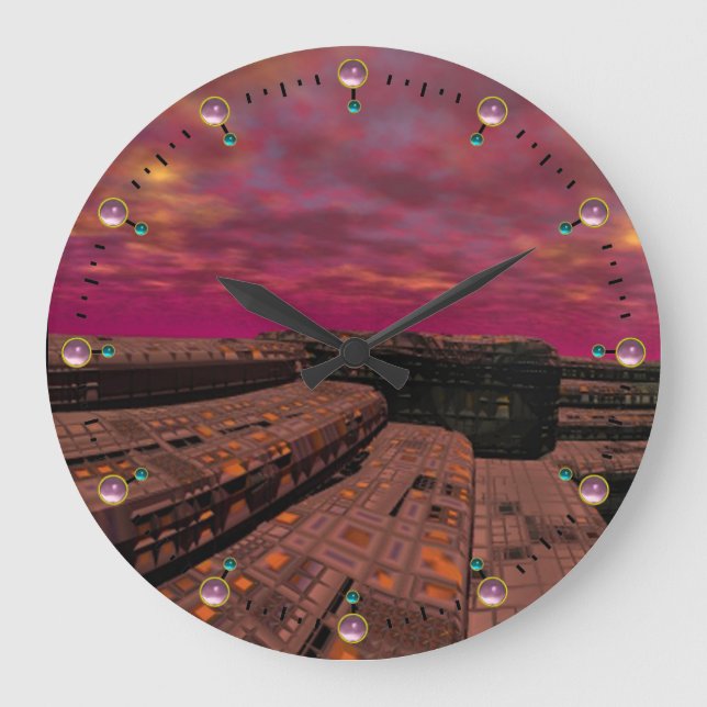 Relógio Grande HYPERION WORLD Science Fiction, Sci-Fi (Frente)