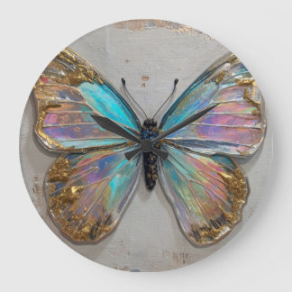 Relógio Grande Hypnotic Floral Color Flow Close-Up