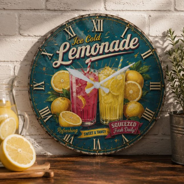 Relógio Grande Ice Cold Lemonade (Criador carregado)