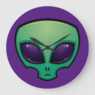 Relógio Grande Ícone Cabeça alienígena