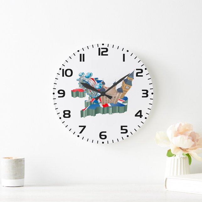 Relógio Grande Iconic London Landmarks UK Map British Viagem (Criador carregado)