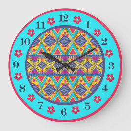 Relógio Grande Ilha Boho Tribal