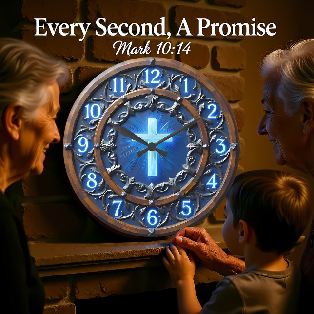 Relógio Grande Illuminated Radiant Cross (Criador carregado)