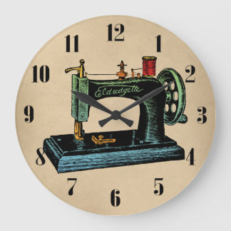 Relógio Grande Ilustração da Vintagem da Máquina de Costura