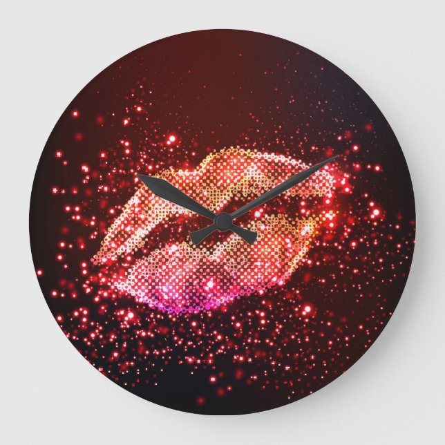 Relógio Grande Ilustração de Lip editável: Design gráfico simples (Frente)