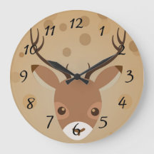 Ilustração de rena em um fundo marrom