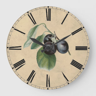 Relógio Grande Ilustração de Vintage Plum
