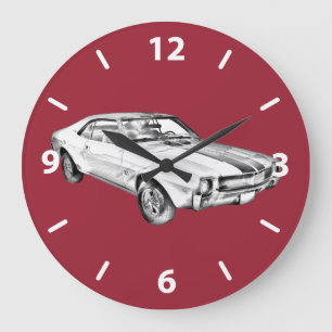 Relógio Grande Ilustração do Carro Muscular AMC Javlin 1969